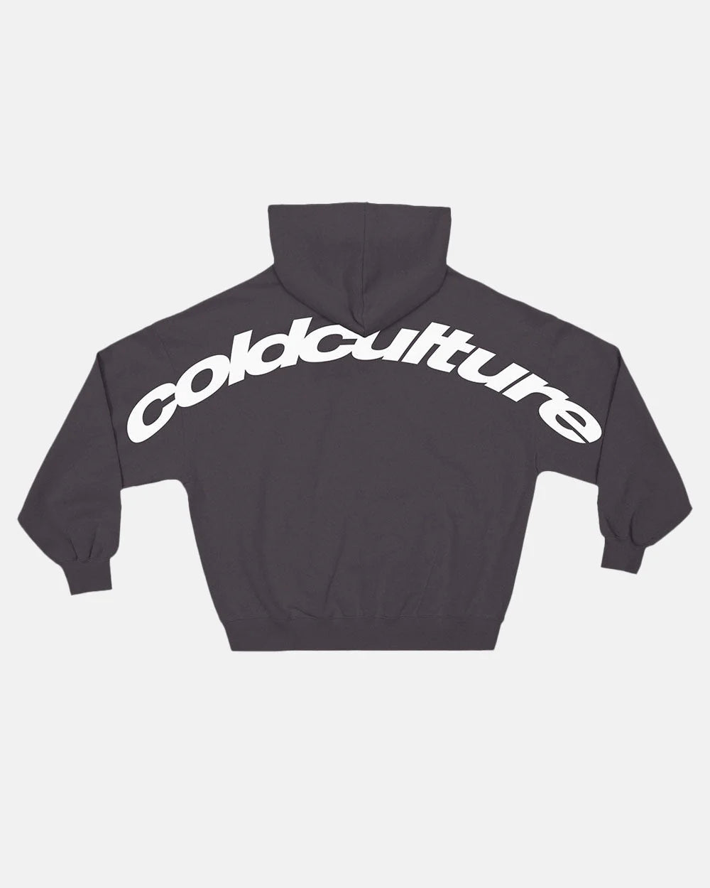 Cold Culture curved hoodie heavy grey